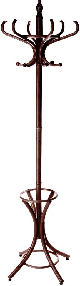 LOLAhome Perchero de 12 brazos marrón de madera de 184 cm