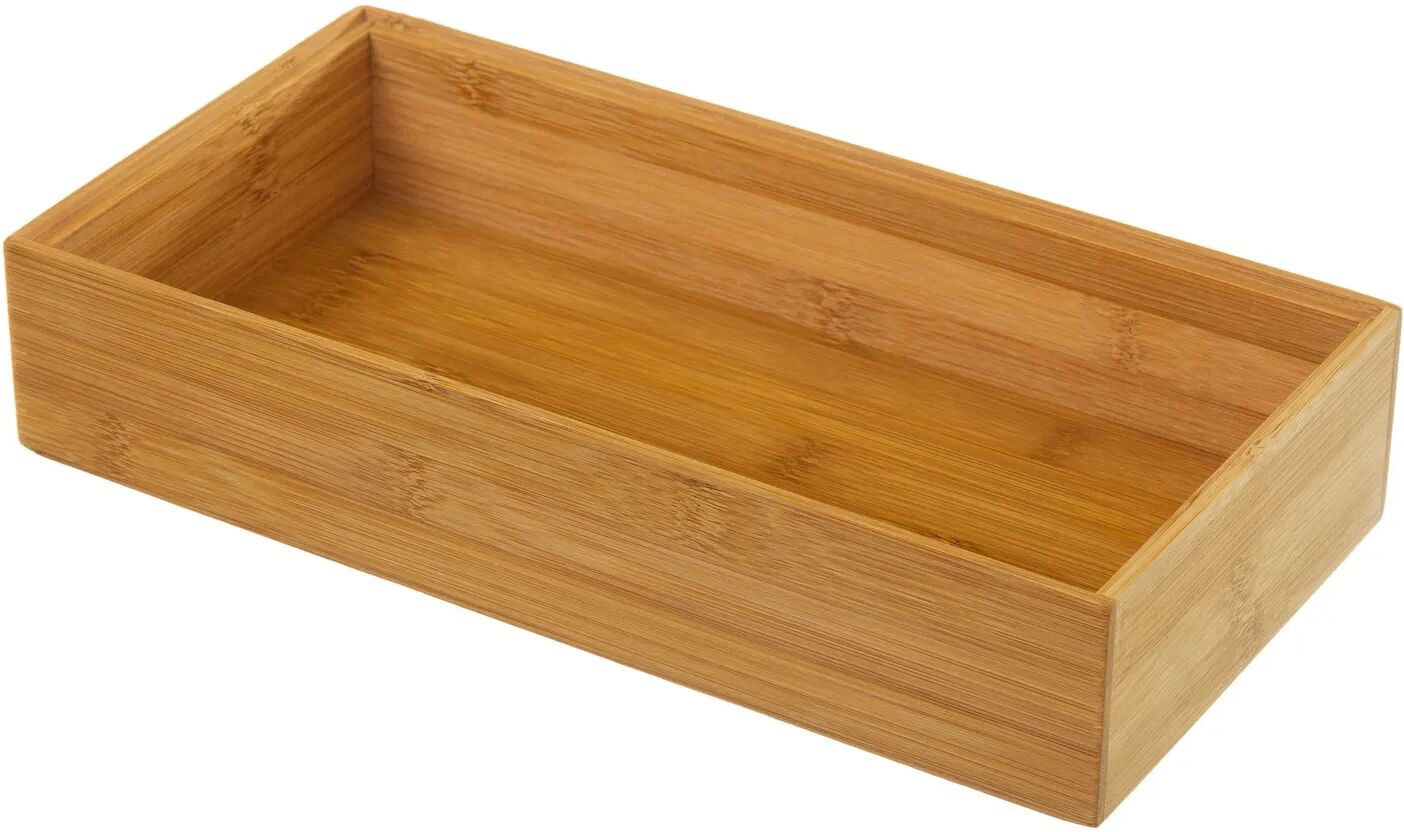 LOLAhome Organizador de cajón marrón de madera de 15x6x23 cm