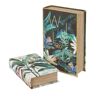 LOLAhome 2 cajas libro de selva de seda y madera verdes