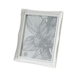 LOLAhome Portafotos flor de lis blanco de cristal y plástico para foto de 20x25 cm