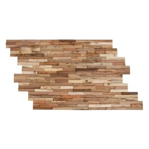 LOLAhome Panel de listones de 10 piezas de madera reciclado natural de 60x18 cm
