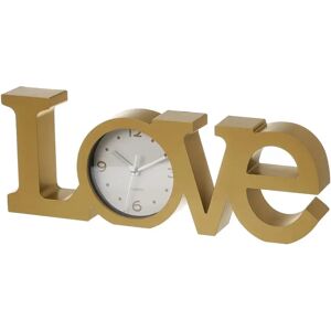 LOLAhome Reloj Love dorado mate de plástico de 39x14 cm