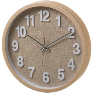 LOLAhome Reloj de pared beige de plástico de 30 cm