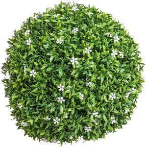 LOLAhome Bola boj artificial jardín Azahar grande verde de Ø 30 cm