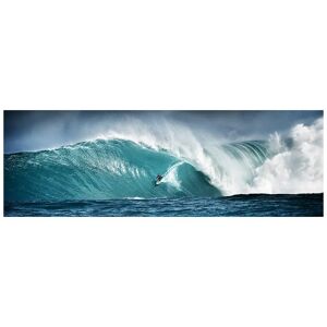 LOLAhome Cuadro cabecero surf fotoimpreso de lienzo azul de 180x60 cm