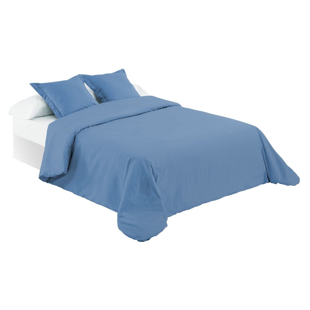 Funda nórdica azul de algodón y poliéster para cama de 90 cm