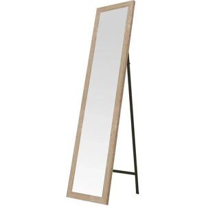 LOLAhome Espejo de pie natural de madera de 37x157 cm