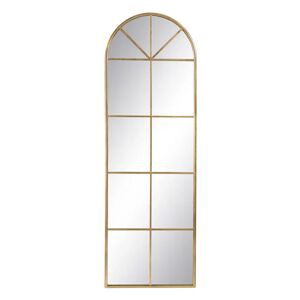 LOLAhome Espejo ventana dorado de metal y cristal de 54x163 cm
