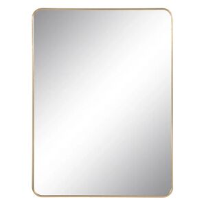 LOLAhome Espejo rectangular con marco dorado de aluminio de 76x101 cm