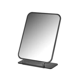 LOLAhome Espejo de tocador negro de plástico de 14x6x18 cm