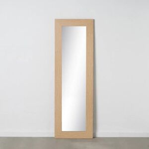 LOLAhome Espejo vestidor con moldura de madera natural de 57x177 cm