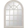 LOLAhome Espejo ventana blanco roto de madera de paulonia de 73x104 cm