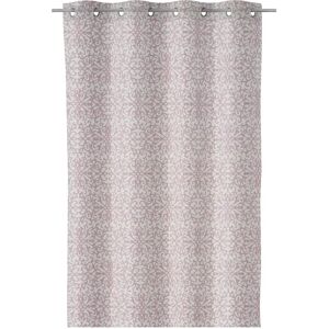 LOLAhome Visillo confeccionado damasco malva de tela de poliéster de 140x260 cm