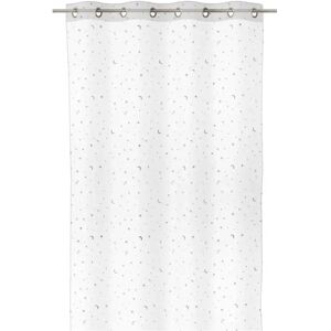 LOLAhome Cortina de estrellas confeccionada de tela blanca de 260x140 cm