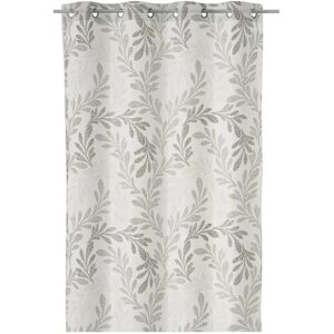 LOLAhome Visillo confeccionado de hojas gris de tela de poliéster de 140x260 cm