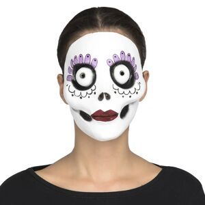LOLAhome Máscara catrina para Halloween blanca de látex