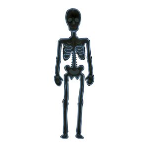 LOLAhome Cartel con luz de esqueleto negro de Halloween de goma eva de 90x30 cm