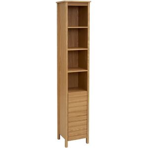 LOLAhome Armario de baño columna de madera de fresno y MDF de 32x30x180 cm