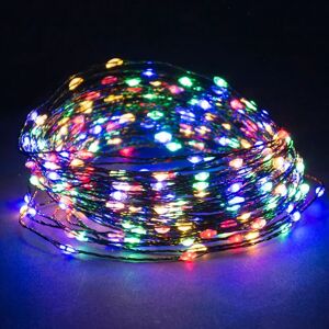 LOLAhome Guirnalda de Navidad de 8 funciones con 480 luces microled multicolor para interior y exterior de 24 metros