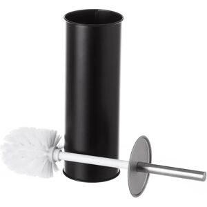 LOLAhome Escobilla de baño negro de metal y polipropileno de Ø 9x38 cm