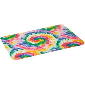 LOLAhome Alfombra de baño antideslizante de espiral multicolor de microfibra de 70x45 cm