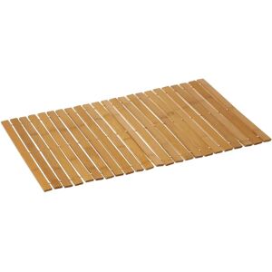 LOLAhome Alfombra de ducha antideslizante de láminas de bambú natural de 59x40 cm