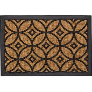 LOLAhome Felpudo antideslizante mosaico de fibra de coco natural de 60x40 cm