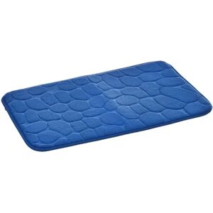 LOLAhome Alfombra de baño antideslizante piedras azul de tela de microfibra de 60x40 cm