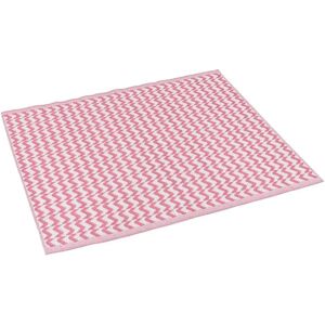 LOLAhome Alfombra jardín Naxos de polipropileno rosa para exterior de 180x270 cm