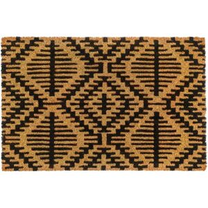 LOLAhome Felpudo antideslizante geométrico de fibra de coco natural de 60x40 cm