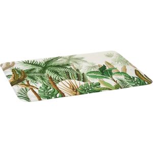 LOLAhome Alfombra de baño antideslizante selva verde de microfibra de 70x45 cm