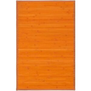 LOLAhome Alfombra pasillera de bambú naranja de 60 x 90 cm