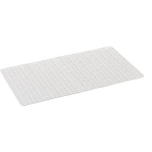 LOLAhome Alfombra de baño antideslizante con ventosas blanca de PVC de 40x70 cm