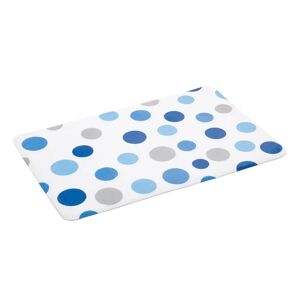 LOLAhome Alfombra de baño antideslizante de círculos azul de tela demicrofibra de 70x45 cm