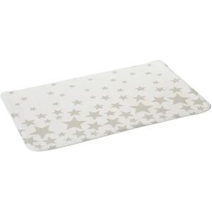 LOLAhome Alfombra de baño antideslizante de estrellas beige de tela de microfibra de 70x45 cm