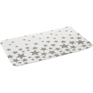 LOLAhome Alfombra de baño antideslizante de estrellas gris de tela de microfibra de 70x45 cm