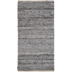 LOLAhome Alfombra de fibra PET de nudos para interior y exterior gris de 80x150 cm