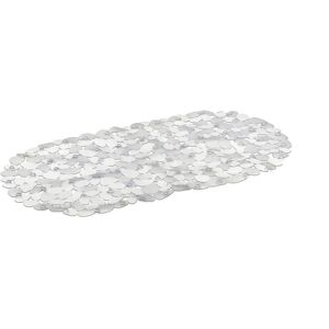 LOLAhome Alfombra de baño antideslizante con ventosas de PVC transparente de 67x34 cm