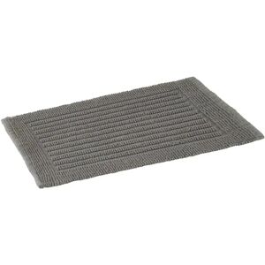 LOLAhome Alfombra de Baño nudos gris de algodón de 60x40 cm