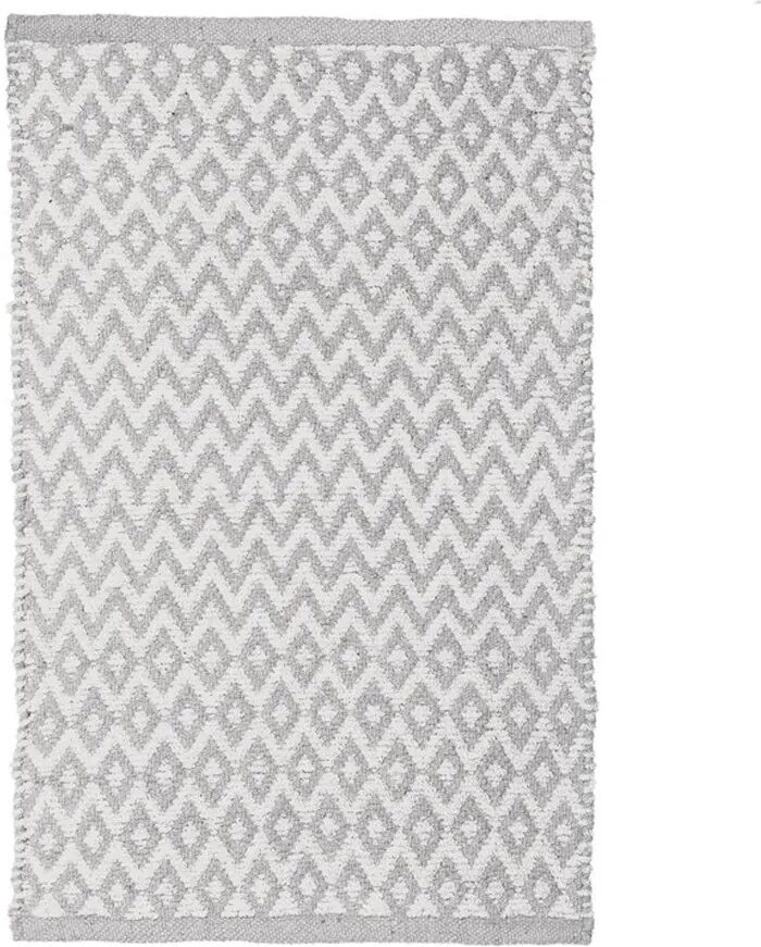 LOLAhome Alfombra pie de cama gris de algodón de 80x50 cm