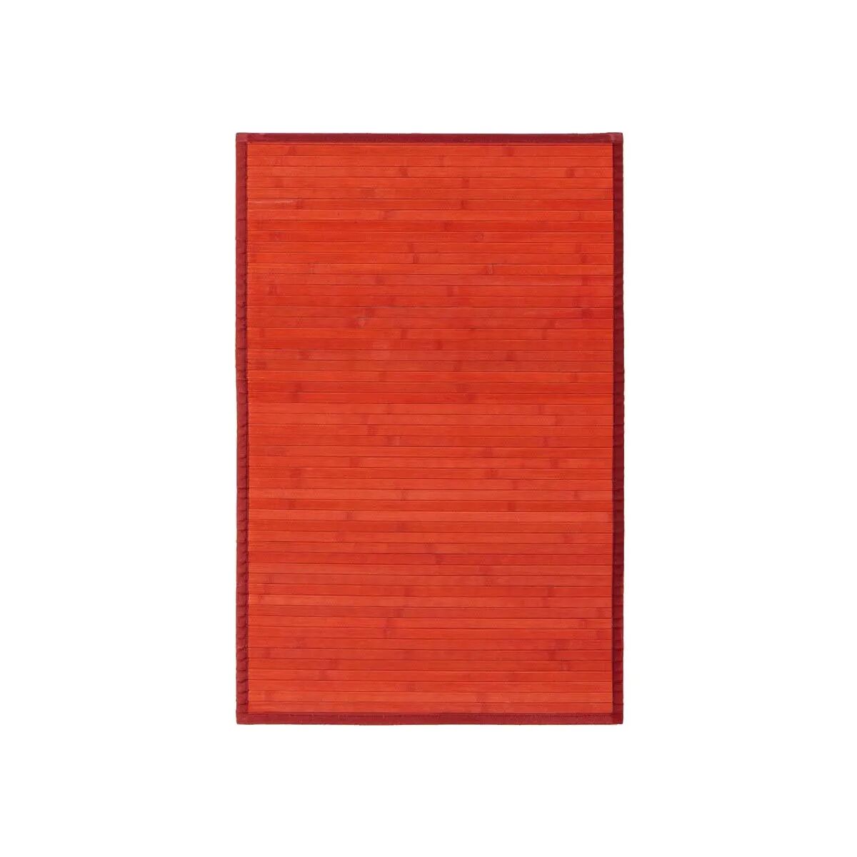 LOLAhome Alfombra pasillera de bambú roja de 60 x 90 cm
