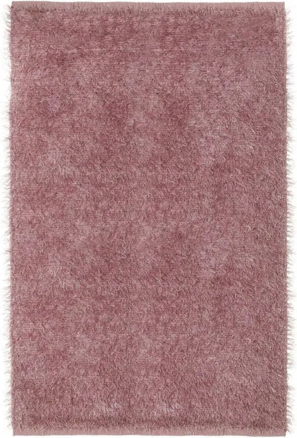 LOLAhome Alfombra de pelo rosa de microfibra de 120x180 cm