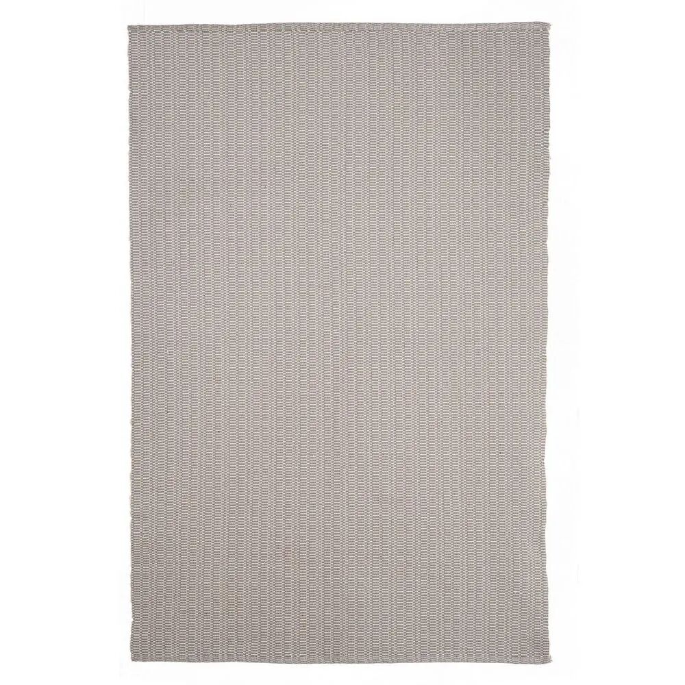 LOLAhome Alfombra con bordado gris y beige de algodón y poliéster de 120x180 cm