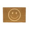 LOLAhome Felpudo Smile antideslizante marrón de fibra de coco de 60x40 cm