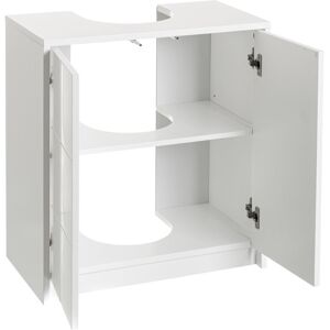 Mueble bajo lavabo pie de madera MDF blanco de 56x30x60 cm