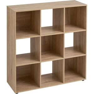 LOLAhome Estantería cubo de madera MDF beige de 90x30x91 cm