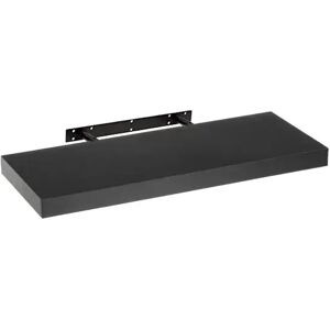 LOLAhome Estante de pared flotante negro de 60x23 cm