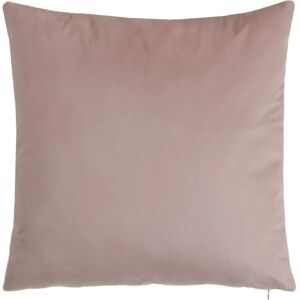 LOLAhome Cojín liso rosa de terciopelo de 45x45 cm con relleno