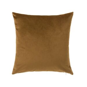 LOLAhome Cojín liso camel de terciopelo de 45x45 cm con relleno