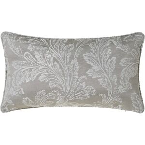 LOLAhome Cojín hojas gris de Jacquard de 50x33 cm con relleno